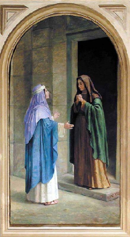 Benedito Calixto The Visitation of the Virgin to Saint Elizabeth oil painting image